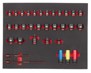 Milwaukee 12 Sockets STD foam set 1 (32 pc) Set bussole 1/2" in modulo morbido