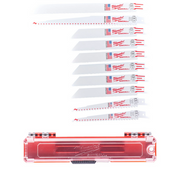 Milwaukee 49222211 SAWZALL Blade Set 10 pezzi Set lame segaccio SAWZALL mix , metallo , legno chiodi