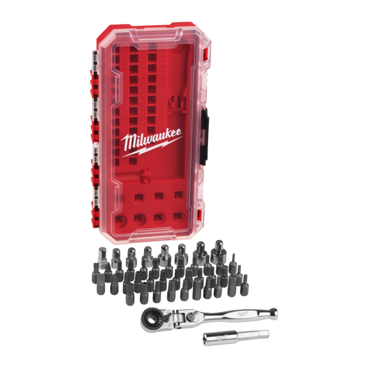 Milwaukee 4932879332 Set Micro cricchetto con bit e bussole 44 pz