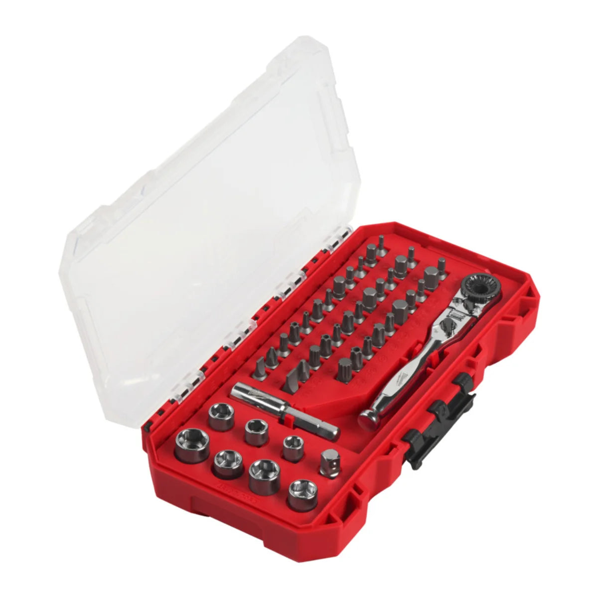 Milwaukee 4932879332 Set Micro cricchetto con bit e bussole 44 pz