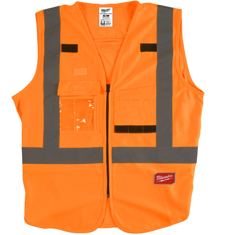 Milwaukee Gilet Standard ad alta visibilità arancione , taglia a scelta