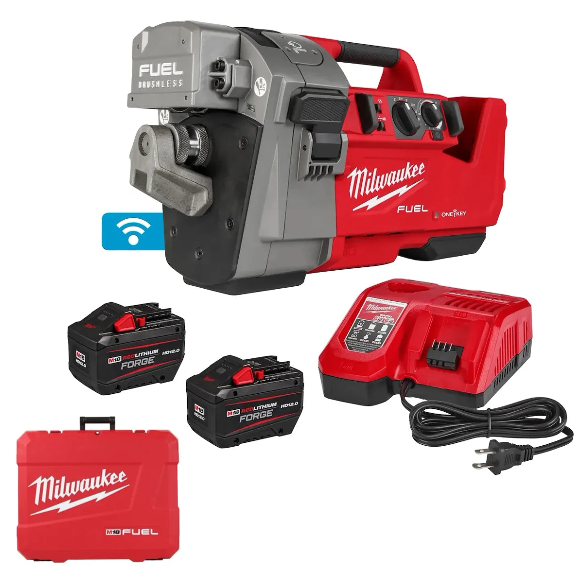 Milwaukee M18 FRGRO2-122C - Scanalatrice 18V per tubazioni 2" - 6" - 2 x 12 Ah