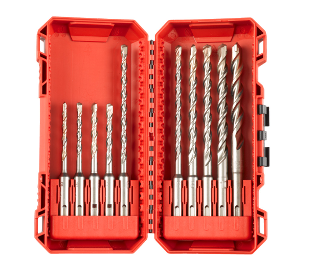 Milwaukee SDS-Plus M2 Set 2 - 10 pc , set mix da 5 mm fino a 12 mm