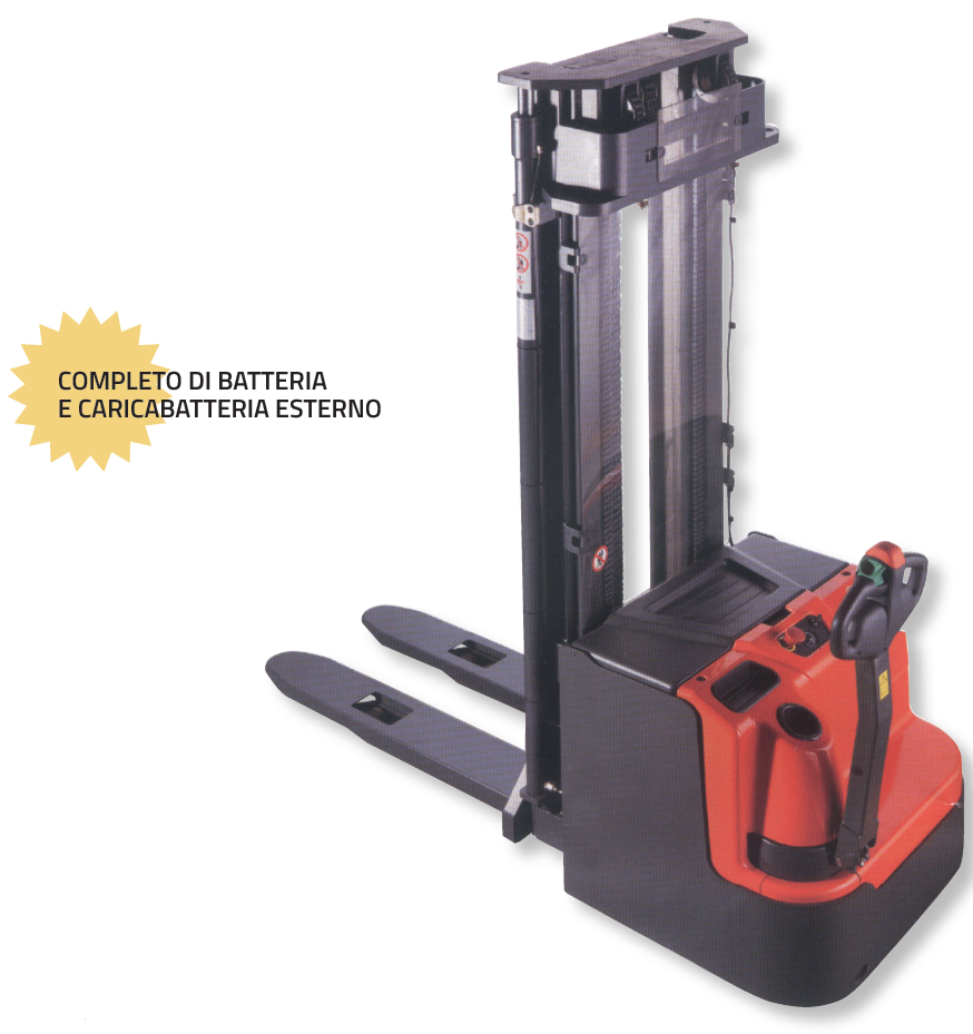 Novamach N2046L Sollevatore completamente elettrico portata 2000 kg , batteria V/Ah 24/350