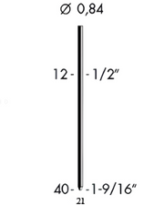 Omer 4042101 pins 8 lunghezza 21 mm confezione da 14.000 pezzi