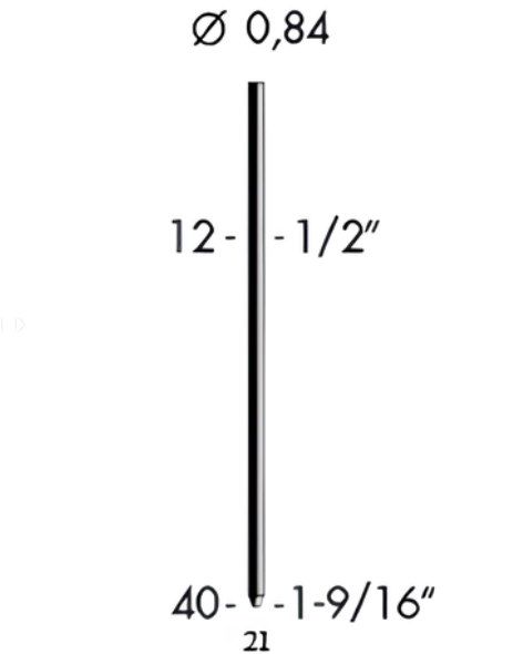 Omer 4042101 pins 8 lunghezza 21 mm confezione da 14.000 pezzi
