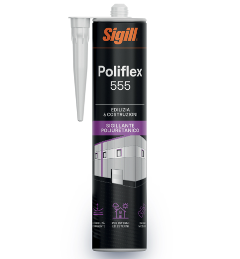 Sigill 6061 POLIFLEX 555  Colore Grigio  310 ml , minimo acquistabile una scatola da 12 pezzi o multipli