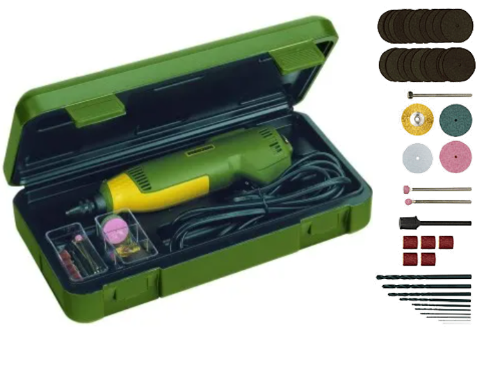 Proxxon fbs 240/e Trapano / smerigliatore di precisione palmare multifunzione 220V - 100W con 43 inserti