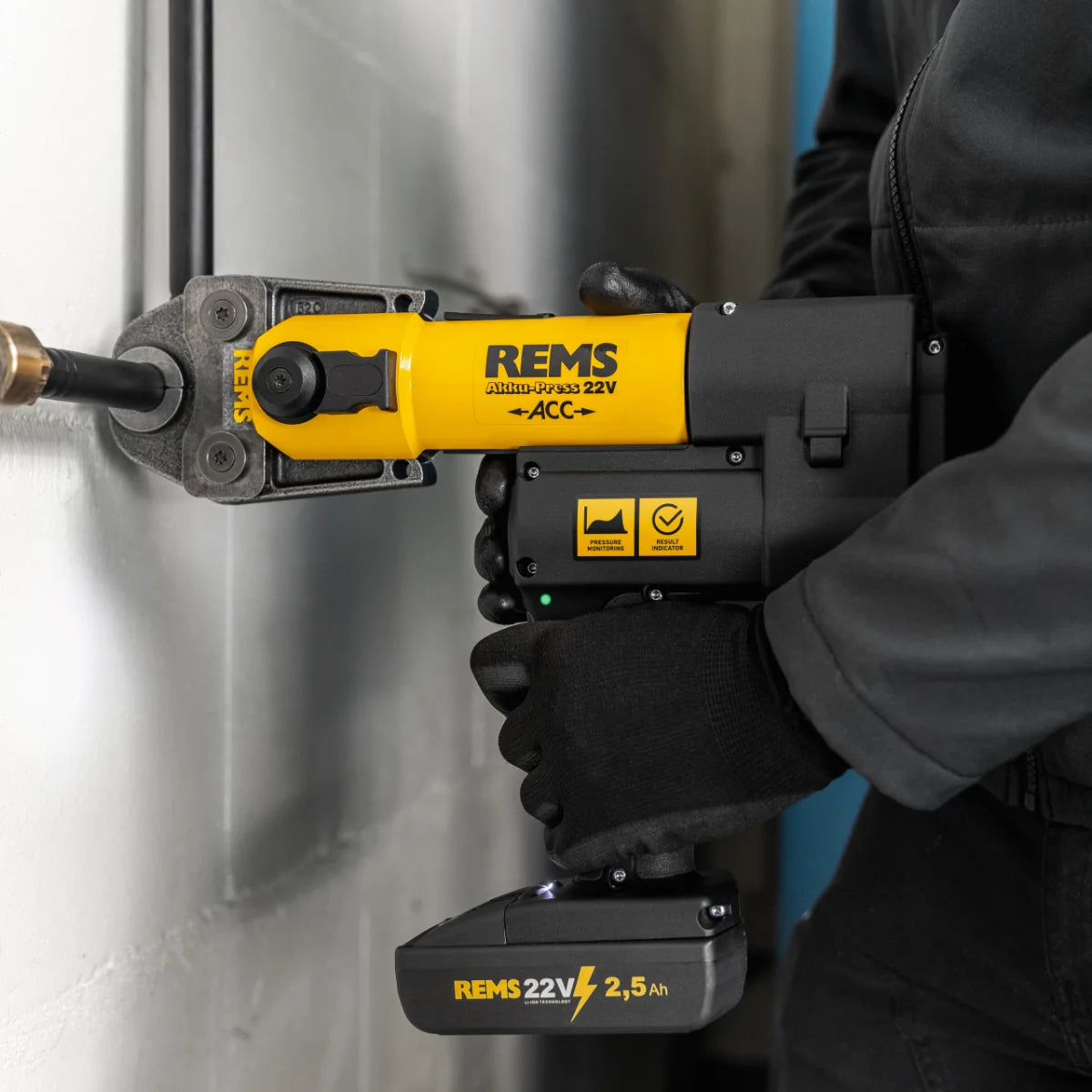 Rems Akku-Press 22V - Pressatrice idraulica a batteria universale fino a Ø 110 mm