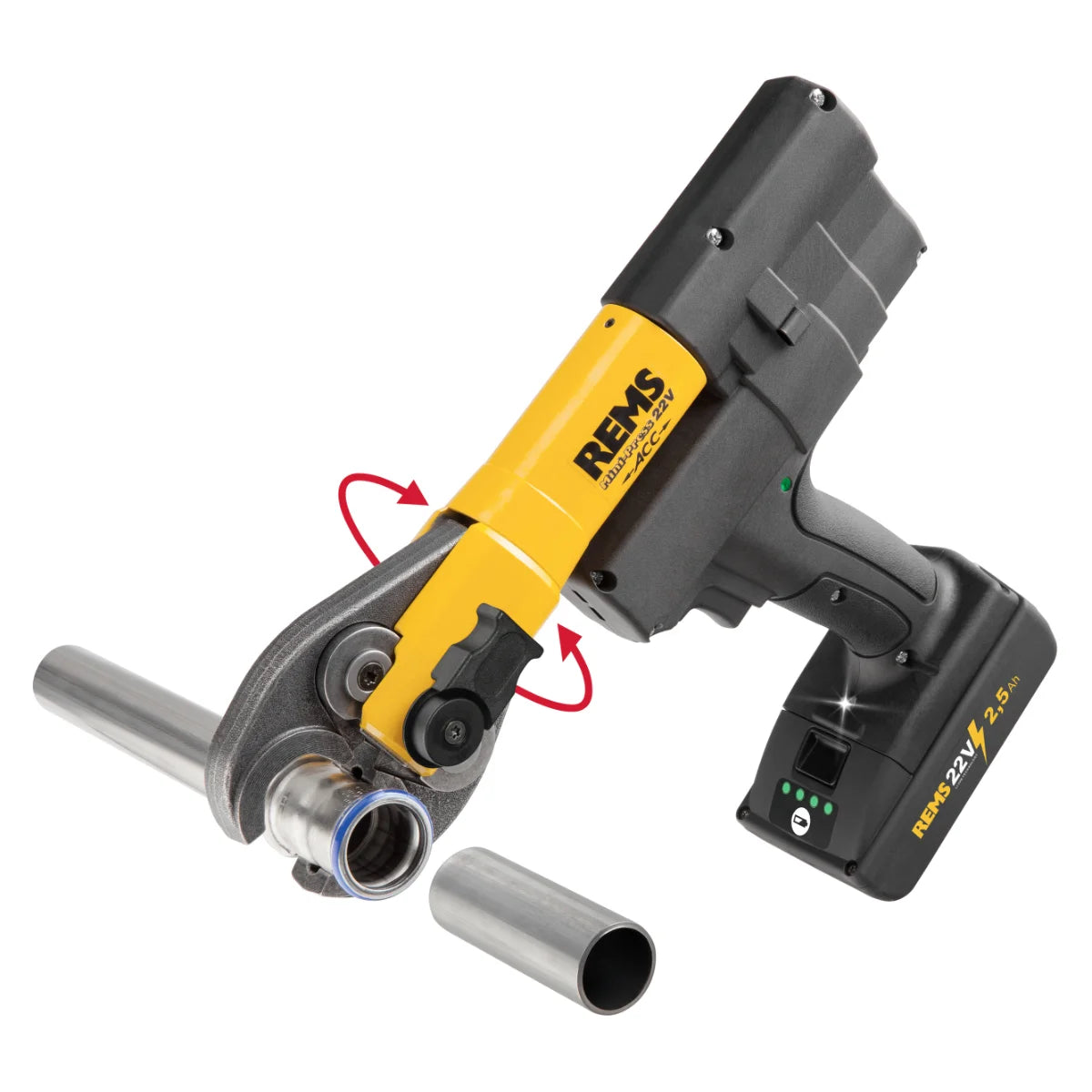 Rems Mini-Press 22V ACC Pressatrice idraulica a batteria 22kN per tubi fino a 40 mm
