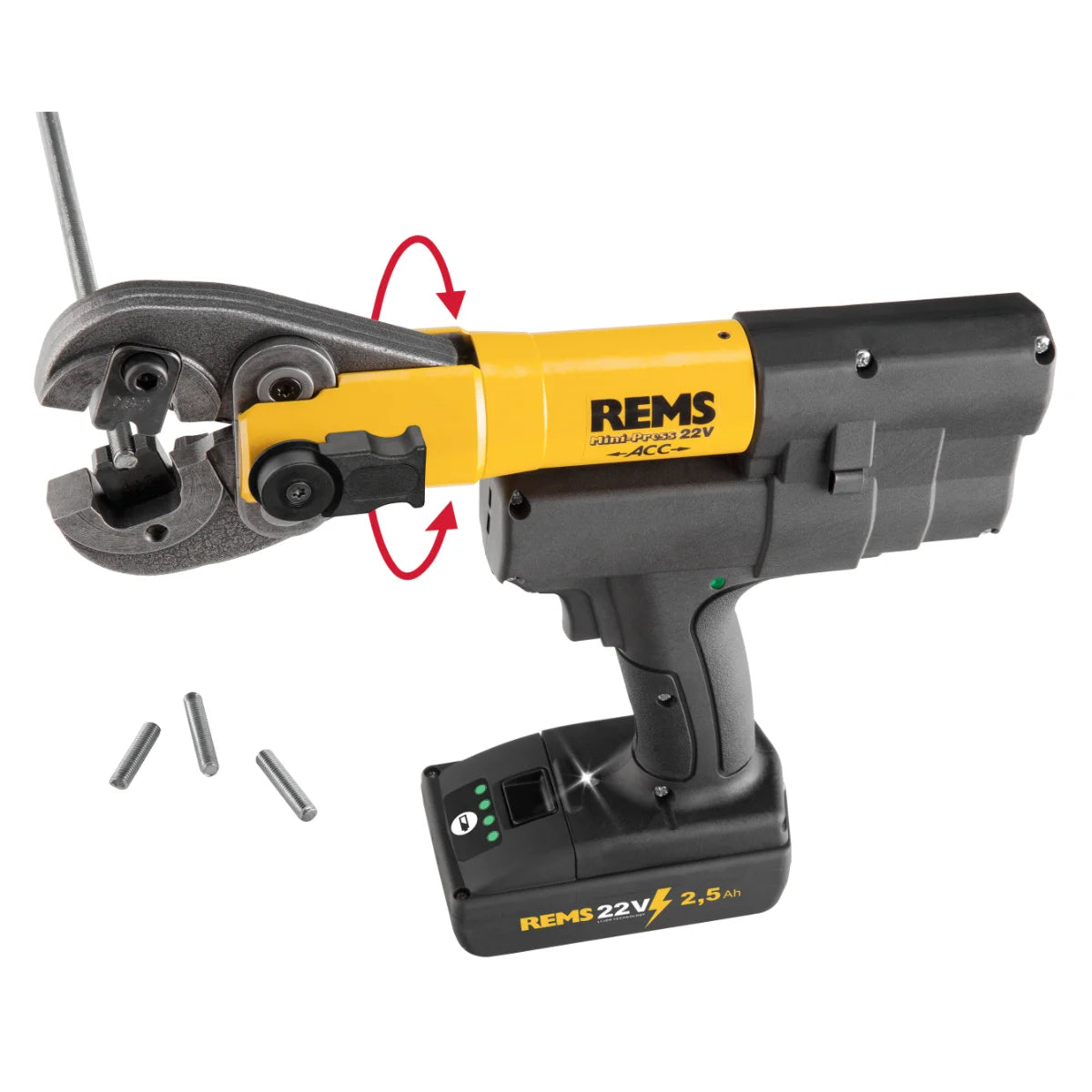 Rems Mini-Press 22V ACC Pressatrice idraulica a batteria 22kN per tubi fino a 40 mm