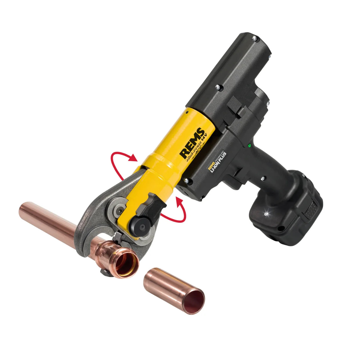 Rems Mini-Press 14V ACC Pressatrice idraulica a batteria 22kN per tubi fino a 40 mm