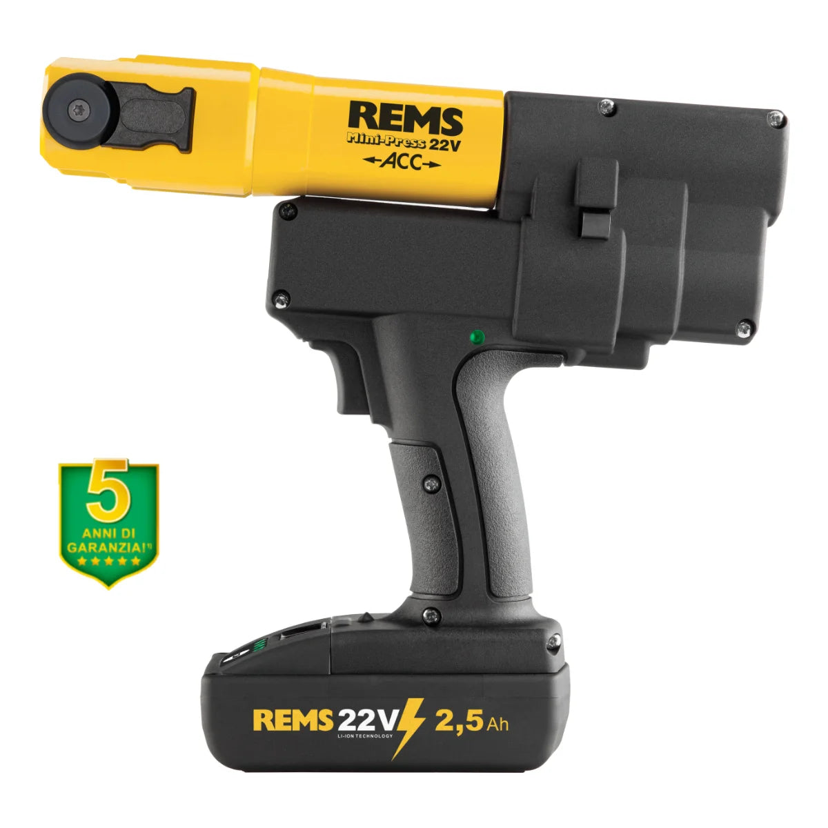 Rems Mini-Press 22V ACC Pressatrice idraulica a batteria 22kN per tubi fino a 40 mm