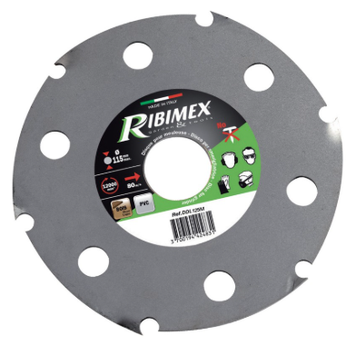 Ribimex DDL125M Disco da taglio per smerigliatrice Ø125 per legno e pvc , Made in Italy