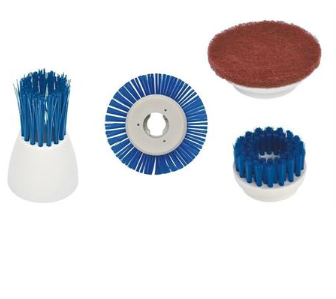 Ribimex PRBBQBAT/CV KIT 4 Spazzole per SPRIZZY per ceramica e vetro non delicato