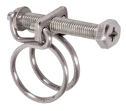 Ribimex PRCOL2F2428/I Set di 2 fascette inox doppio filo Ø 24/28 mm , larghezza 9 mm