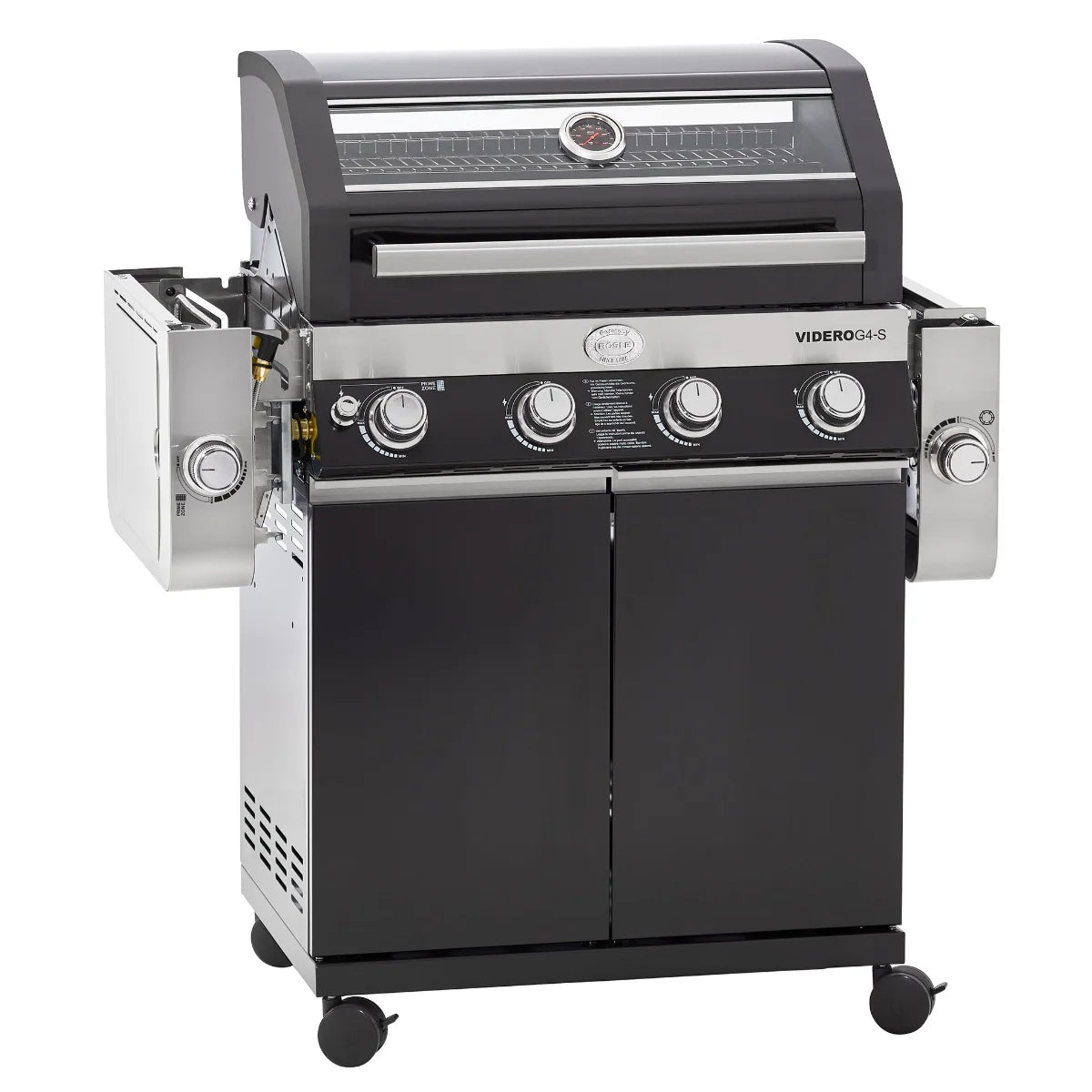 Rosle Videro G4-S VARIO+ 250531 - Barbecue a gas 20.5Kw - 30mbar - 4 Fuochi