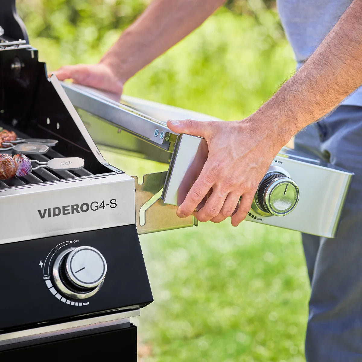 Rosle Videro G4-S VARIO+ 250531 - Barbecue a gas 20.5Kw - 30mbar - 4 Fuochi