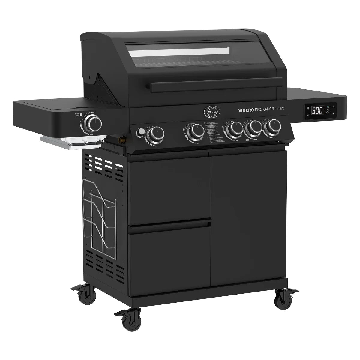 Rosle VIDERO PRO G4-SB smart Vario+ 251060 - Barbecue a gas 20.7Kw - 30mbar - 4 Fuochi