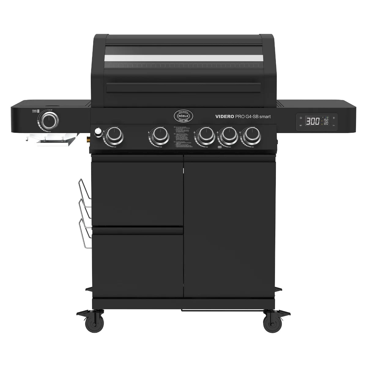 Rosle VIDERO PRO G4-SB smart Vario+ 251060 - Barbecue a gas 20.7Kw - 30mbar - 4 Fuochi