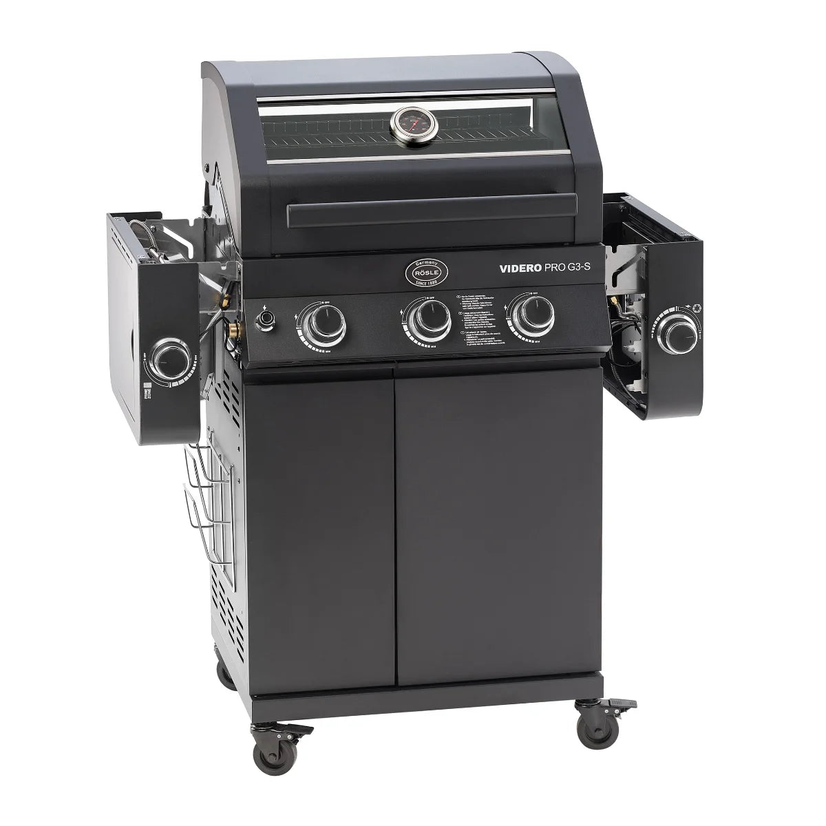 Rosle Videro PRO G3-S VARIO+ 250576 - Barbecue a gas 17Kw - 30mbar - 3 Fuochi