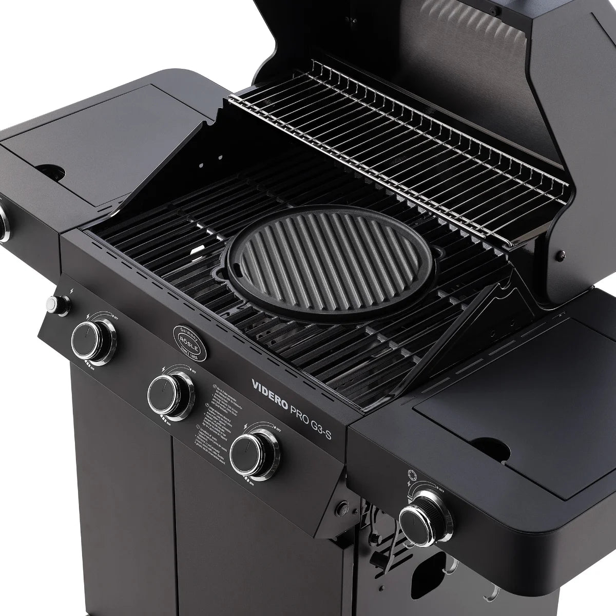 Rosle Videro PRO G3-S VARIO+ 250576 - Barbecue a gas 17Kw - 30mbar - 3 Fuochi