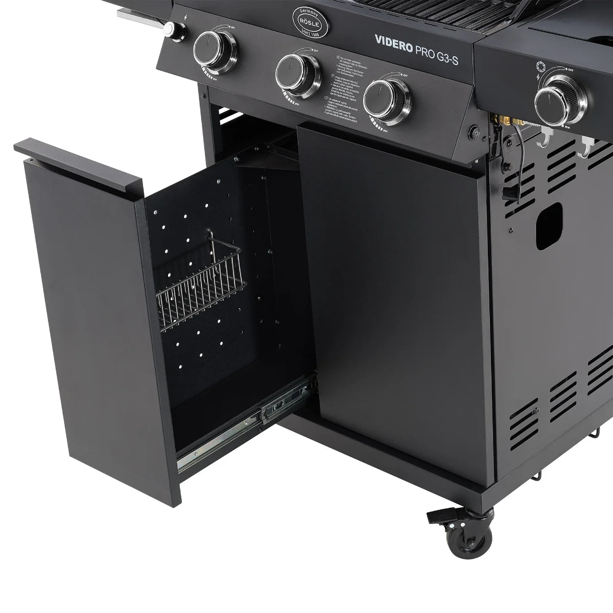 Rosle Videro PRO G3-S VARIO+ 250576 - Barbecue a gas 17Kw - 30mbar - 3 Fuochi