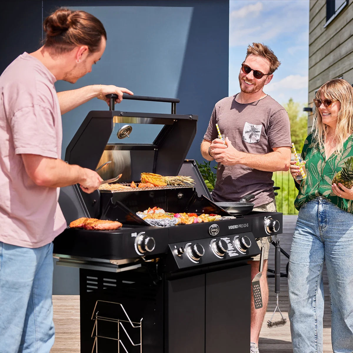 Rosle Videro PRO G3-S VARIO+ 250576 - Barbecue a gas 17Kw - 30mbar - 3 Fuochi