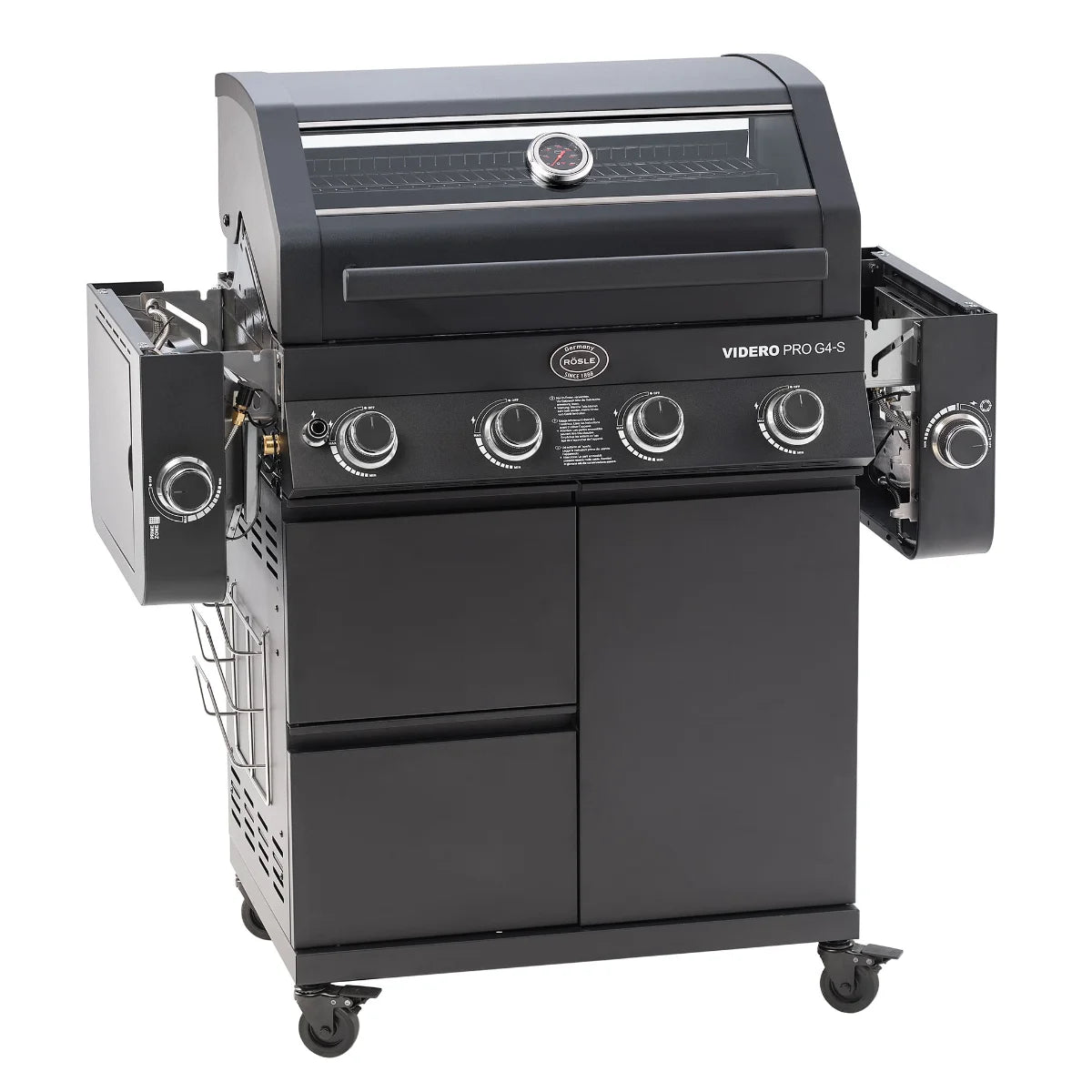 Rosle Videro PRO G4-S Vario+ 250577 - Barbecue a gas 20.5Kw - 30mbar - 4 Fuochi