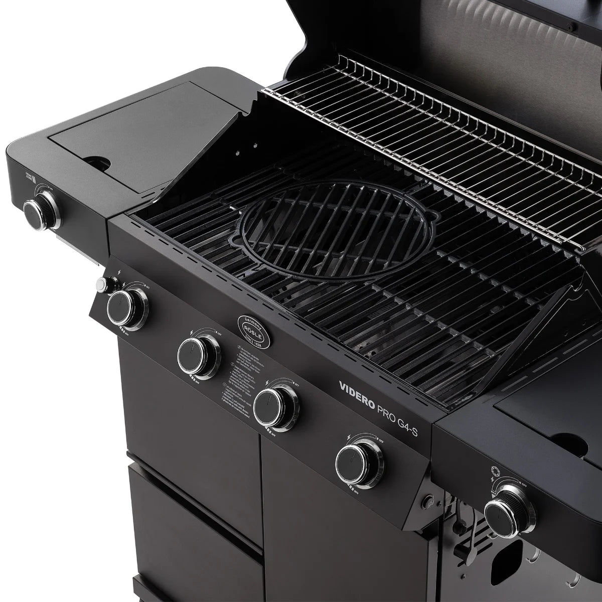 Rosle Videro PRO G4-S Vario+ 250577 - Barbecue a gas 20.5Kw - 30mbar - 4 Fuochi