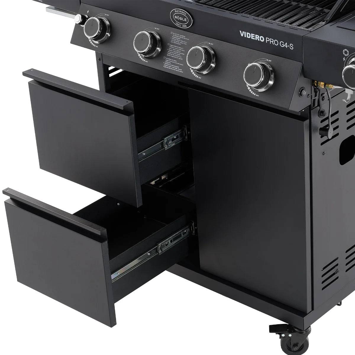Rosle Videro PRO G4-S Vario+ 250577 - Barbecue a gas 20.5Kw - 30mbar - 4 Fuochi