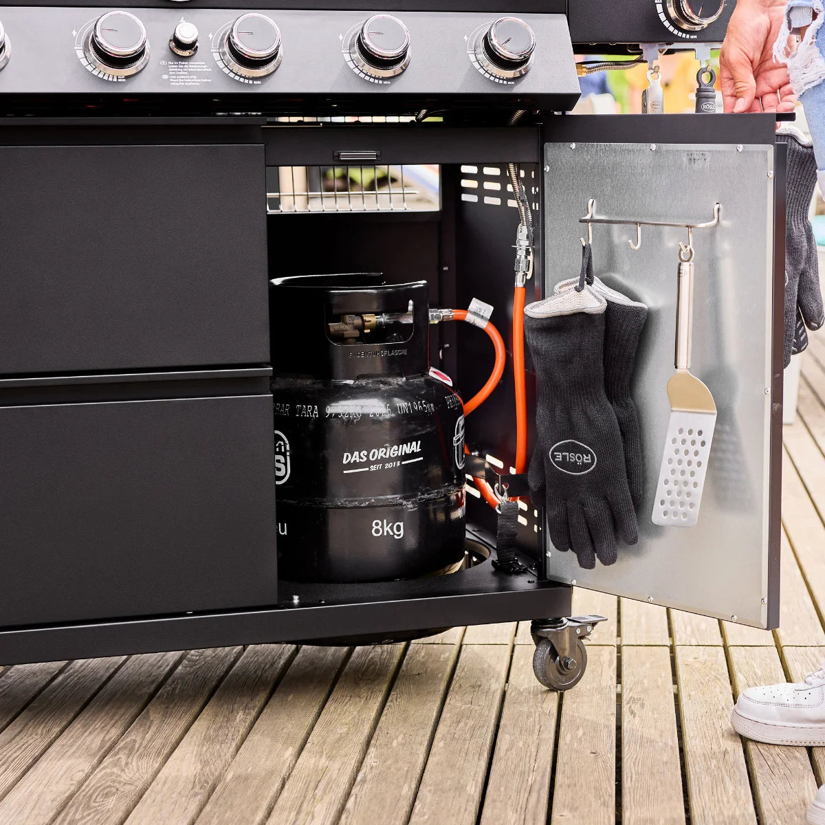 Rosle Videro PRO G6-S Vario+ 251061 - Barbecue a gas 27.5Kw - 30mbar - 6 Fuochi