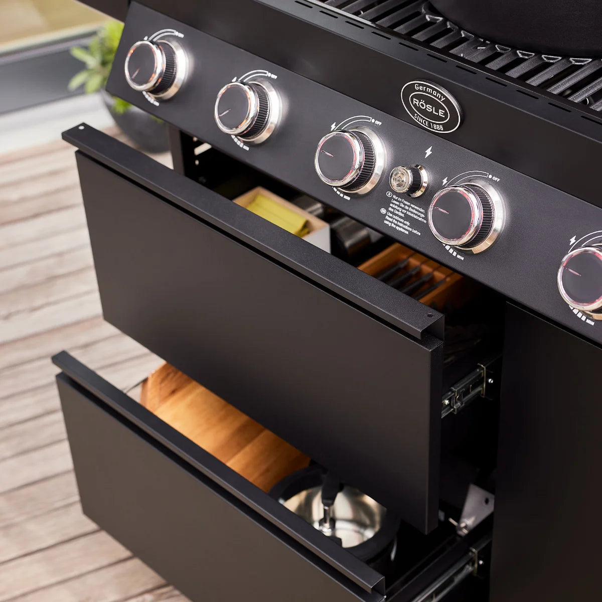 Rosle Videro PRO G6-S Vario+ 251061 - Barbecue a gas 27.5Kw - 30mbar - 6 Fuochi