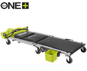 Ryobi RALC18-0 Lettino / Seggiolino sottomacchina da officina con 2 luci led orientabili , solo corpo