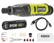 Ryobi RRT4-120GA15 Utensile rotativo multifunzione a batteria 4V con 15 accessori Batteria inclusa