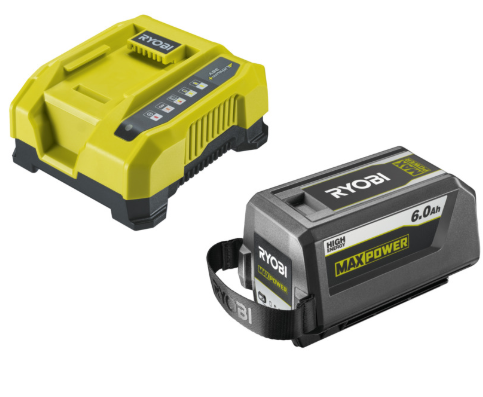 Ryobi RY36BK60B-160 Kit Batteria 36V 6.0Ah + Caricabatterie Rapido professionale