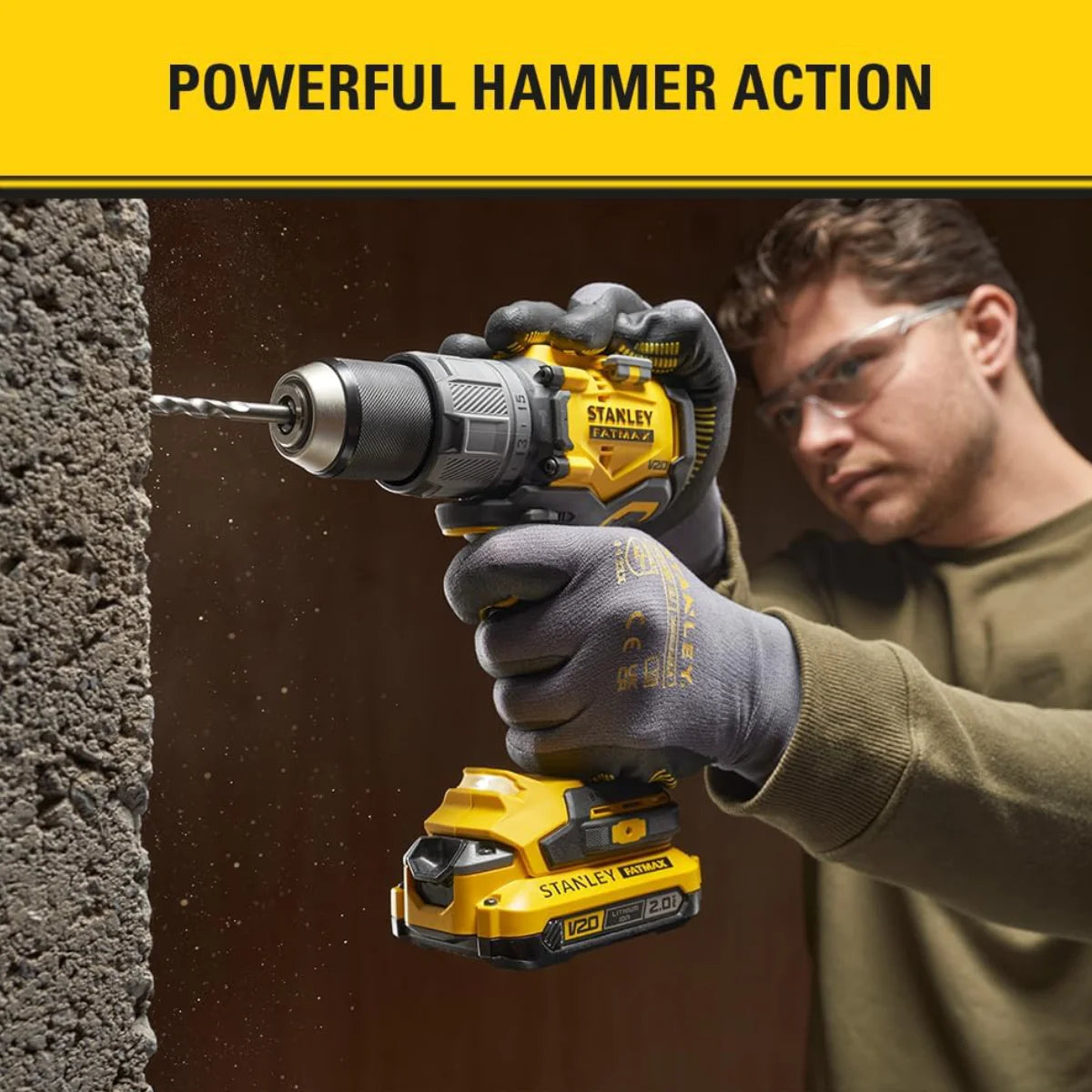 STANLEY SFMCD726B-XJ FATMAX Trapano a percussione brushless a batteria 18V V20 (solo utensile)