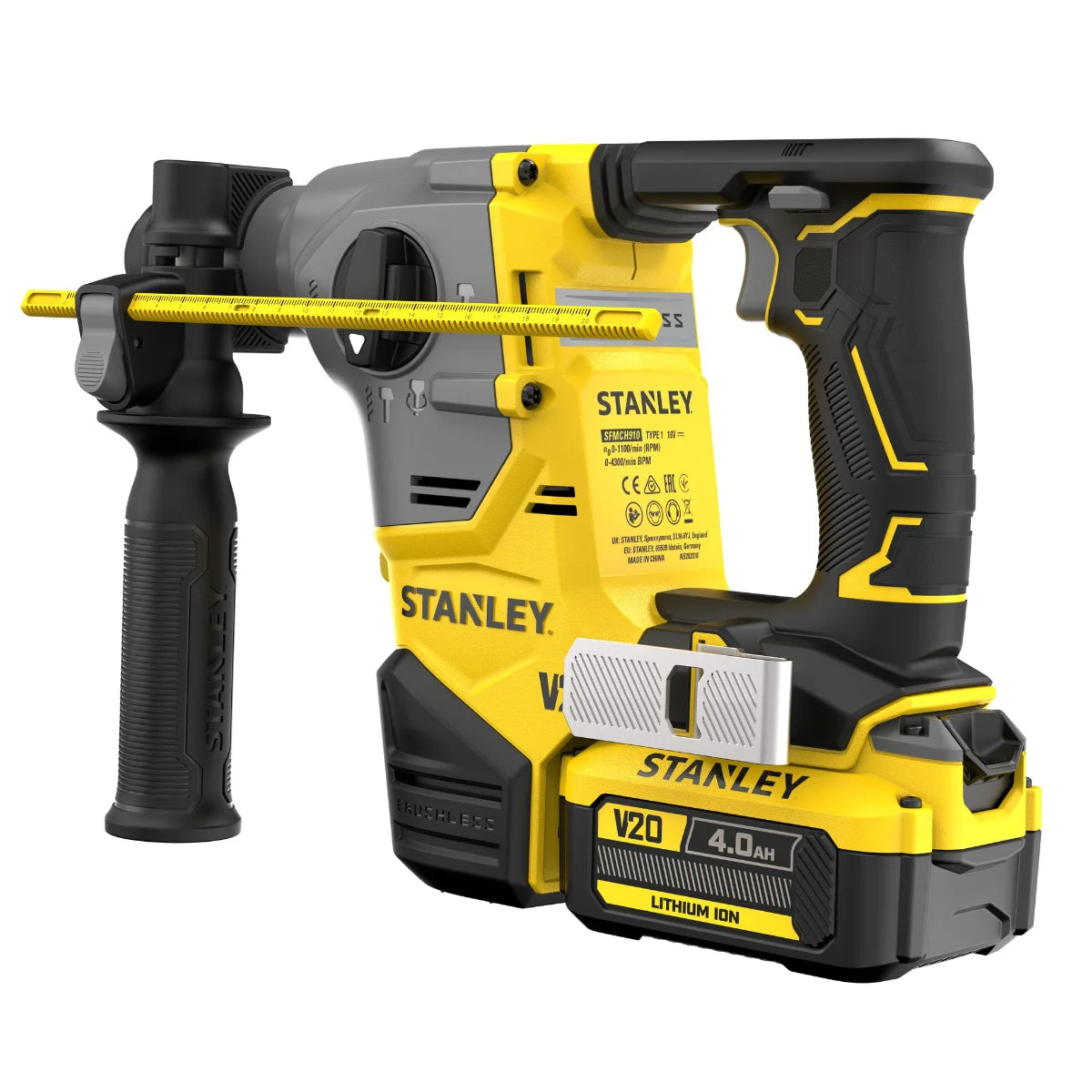 STANLEY SFMCH910M2T-IT Martello SDS-Plus compatto V20 -18V - 2.5J 2x4Ah