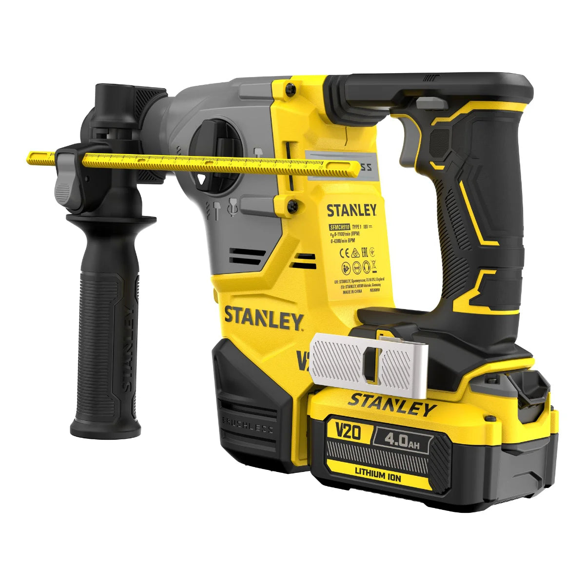 STANLEY SFMCH910M2T-IT Martello SDS-Plus compatto V20 -18V - 2.5J 2x4Ah
