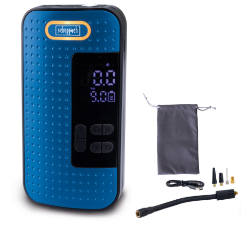 Scheppach ac/108v Compressore tascabile per bici - pallone - moto max 10,3 Bar 2000 mAh