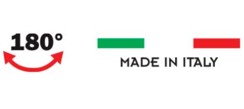 Ribimex PRCEN000/SPL Spazzola orientabile 180° in plastica , Made in Italy , compatibile con PRCEN010 e PRCENASP1