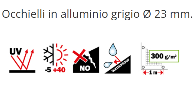 Ribimex PRB30002X03 Telone PVC 300 grm²  2x3 m 100% PVC