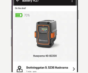 Husqvarna 40-B140X Batteria 36V da 4.0 Ah connessione wireless Bluetooth.