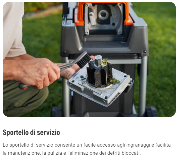 Husqvarna GS 340is Biotrituratore a batteria 36V , rami fino a 40 mm potenza 1400W , 45 litri , solo corpo