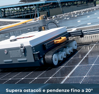 JET PHOTOS R1 S Robot per Pulizia Pannelli Fotovoltaici a batteria motore Brushless con radiocomando senza interferenze