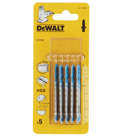 Dewalt DT2160-QZ Lama HSS per taglio del metallo confezione n.5 pezzi 70 mm T118A