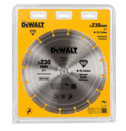 Dewalt DT3731-QZ Disco Lama diamantata multiuso segmentata di 230mm x 22,23mm