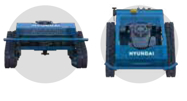 Hyundai 65492 Rasaerba a scoppio Cingolato Radiocomandato taglio 50 cm per pendenze fino a 30° sterzata a 360°