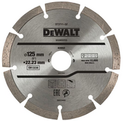 Dewalt DT3711-QZ Disco lama diamantata segmentata 125 mm , foro 22,2 mm , funzionamento a secco per smerigliatrice