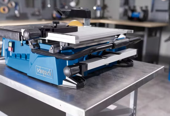 Scheppach wts2000 Tagliapiastrelle ad acqua con carrello 900W 220V tavolo 493 x 270 mm